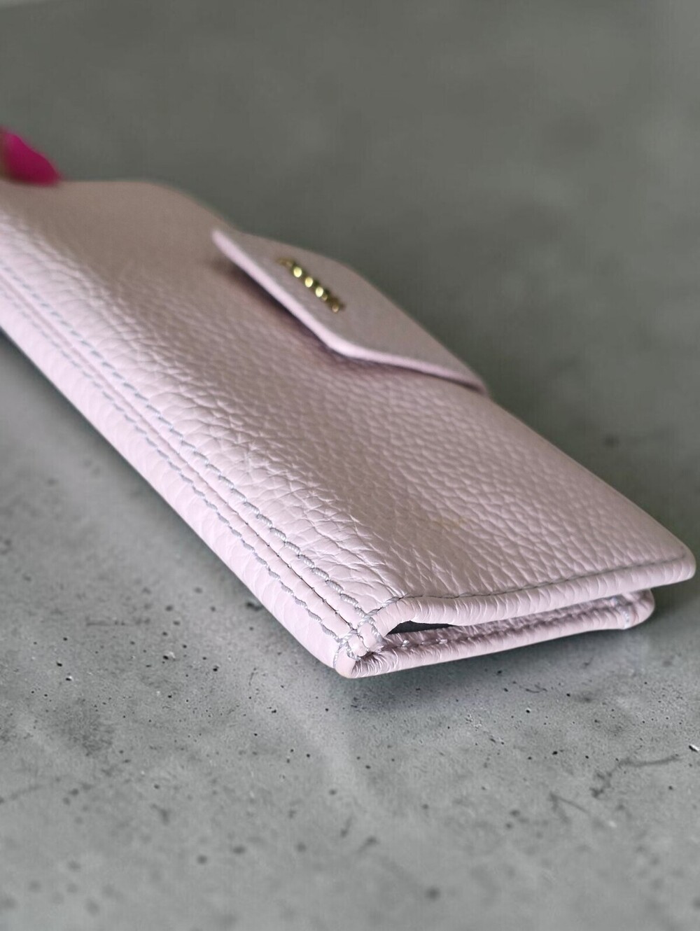 Fossil Dusty Rose Bifold Organizer Pebbled Leather Wallet Card Holder Wallet - Picture 13 of 13